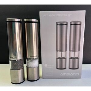 Salt & Pepper Mills Battery Operated Ambiano Light Grinder instruction Manual